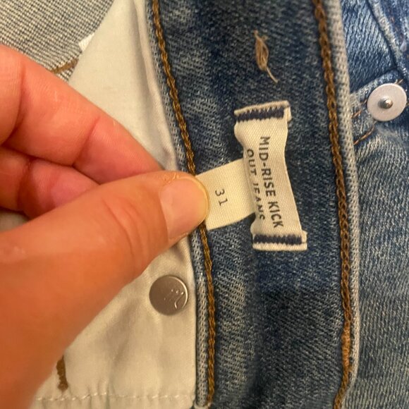 Madewell Kick Out Crop Jeans,  Oneida Wash, size 31 NWOT - Picture 5 of 6